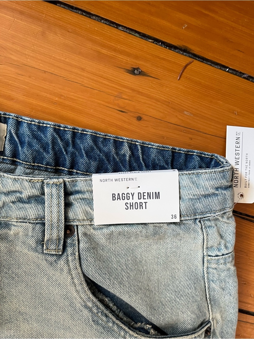 Men's Light Blue Denim Jean Shorts - Picture 2 of 2